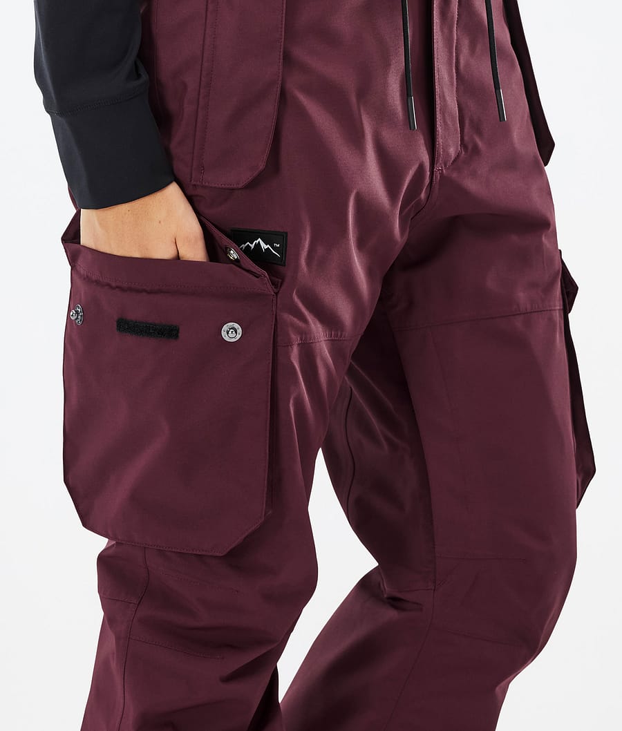 Pantalones Snowboard Dope Iconic W Mujer Burdeos | 012-TKMQFS