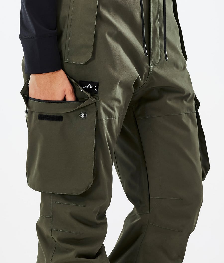 Pantalones Snowboard Dope Iconic W Mujer Verde Oliva Verde | 270-SJHIEK