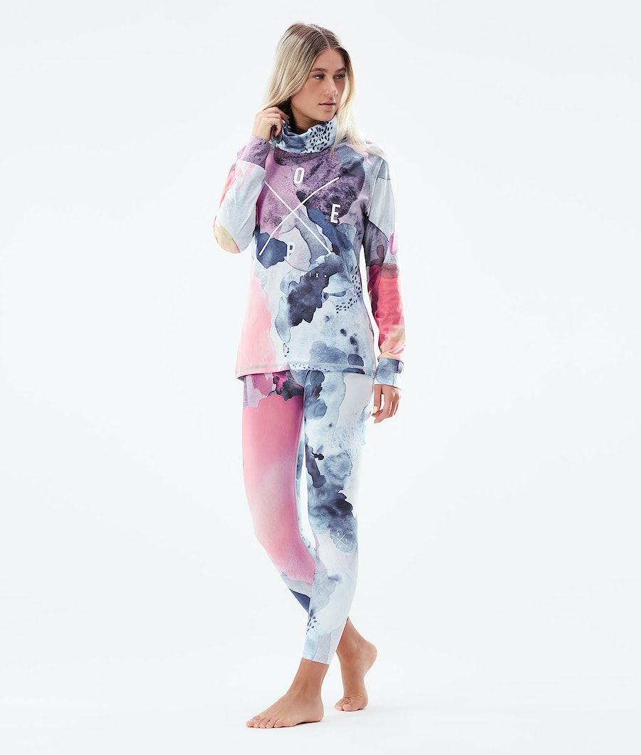 Pantalón Térmico Dope Snuggle 2X-UP W Mujer Multicolor Rosas | 482-OKSEFY