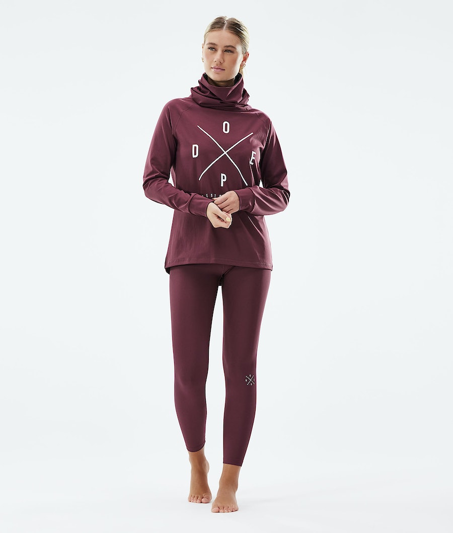 Ropa Interior Térmica Dope Snuggle 2X-UP W Mujer Burdeos | 169-OFUNMP