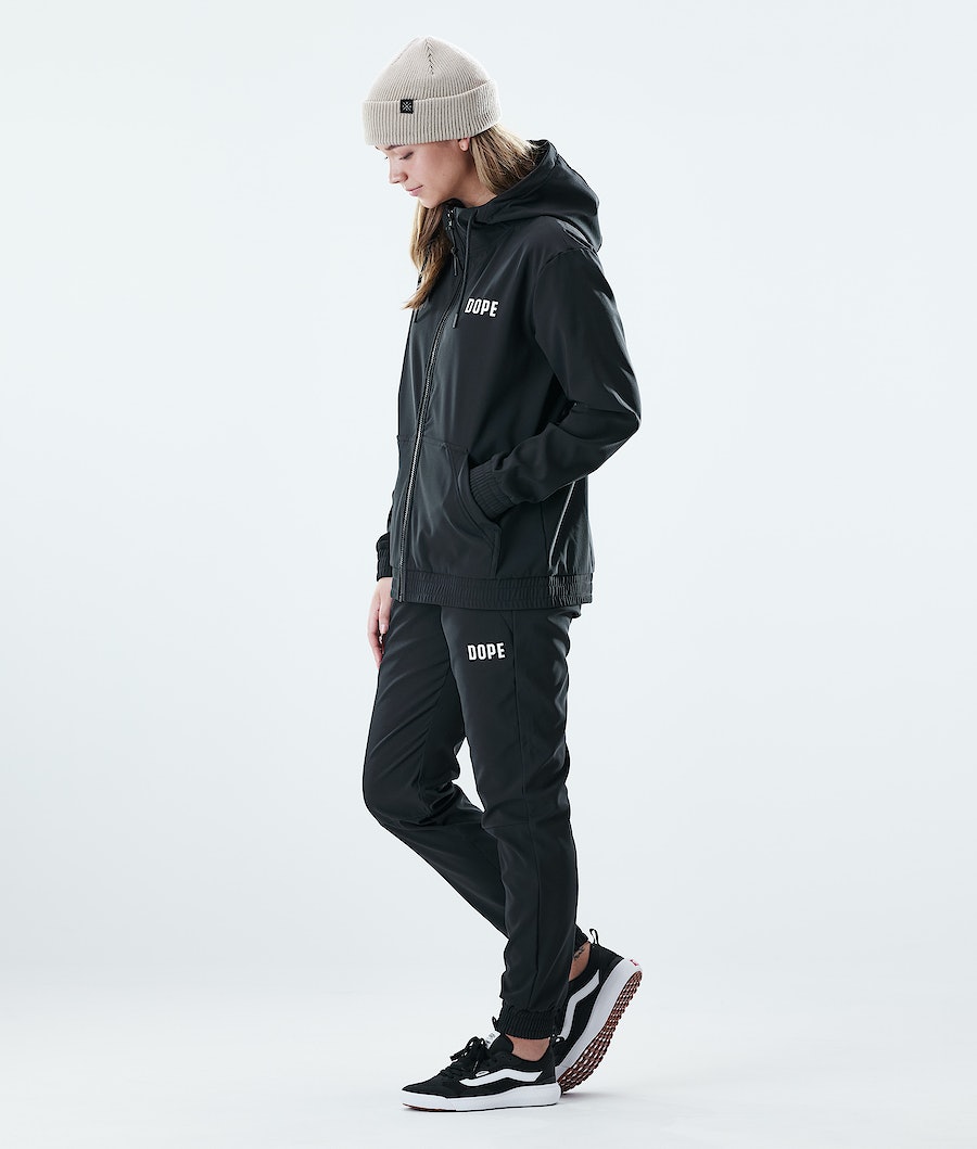 Sudadera Dope Flight W Zip Mujer Negras | 671-JCSKRM