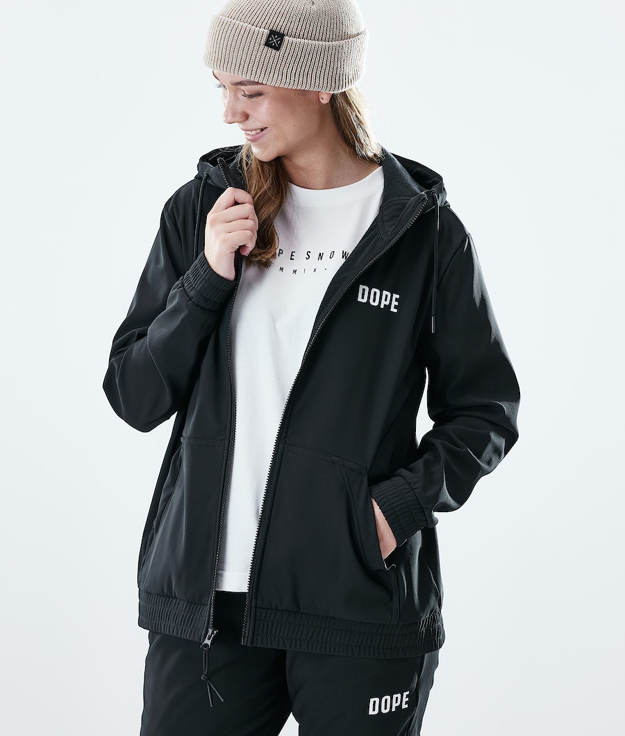 Sudadera Dope Flight W Zip Mujer Negras | 671-JCSKRM