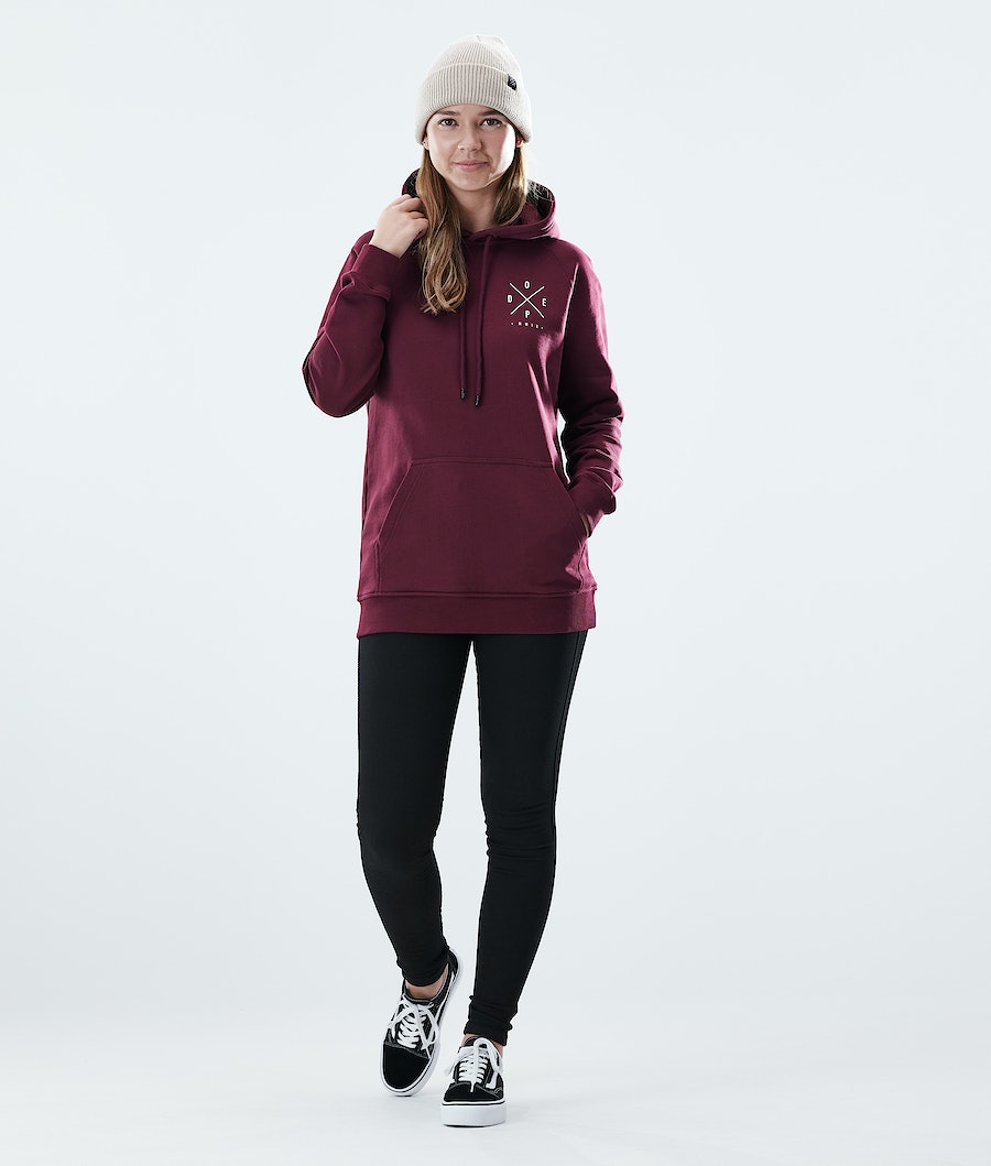 Sudadera Dope Regular 2X-UP Mujer Burdeos | 735-MACDIS