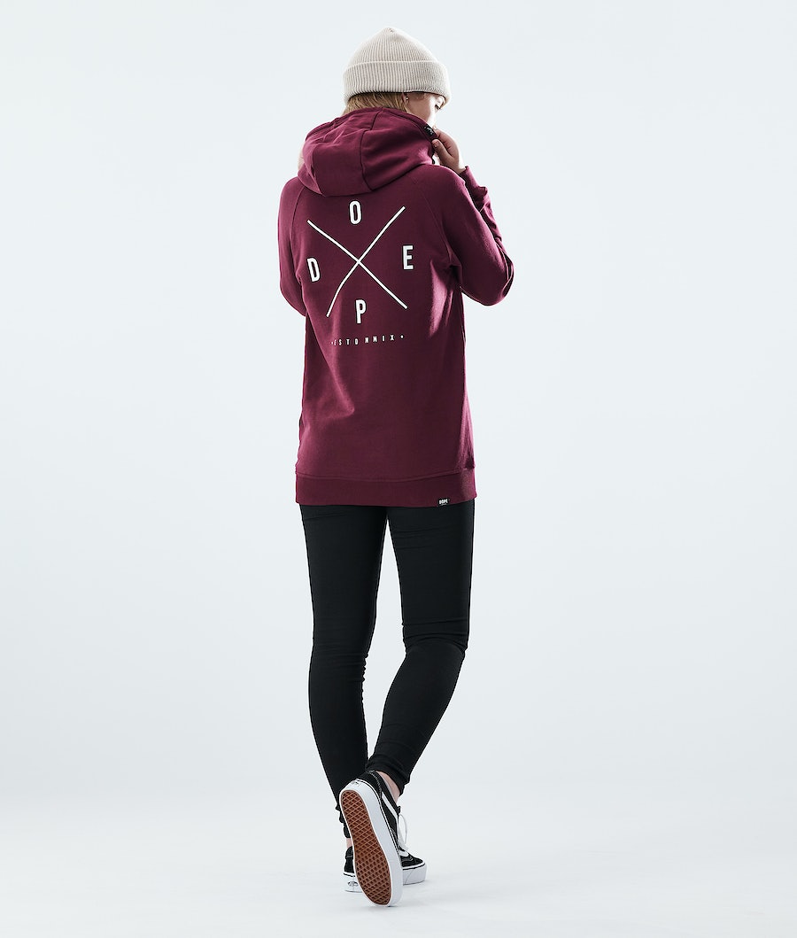 Sudadera Dope Regular 2X-UP Mujer Burdeos | 735-MACDIS
