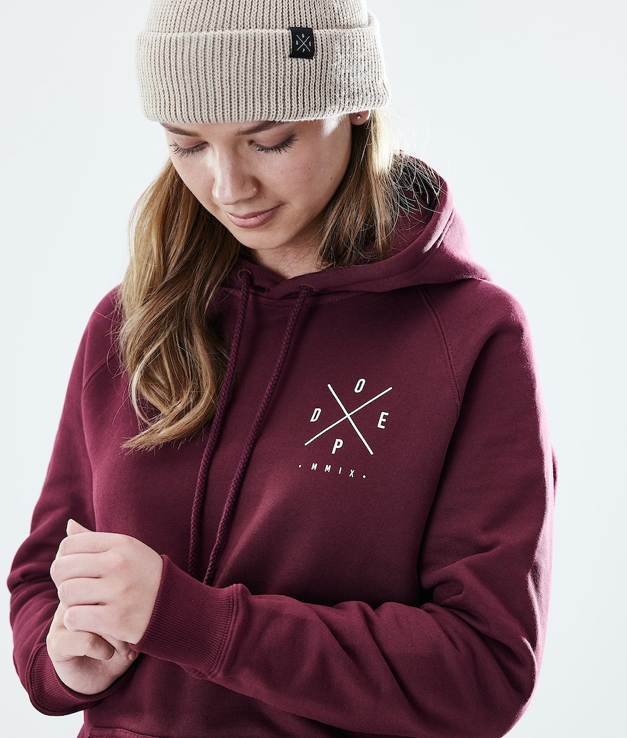 Sudadera Dope Regular 2X-UP Mujer Burdeos | 735-MACDIS