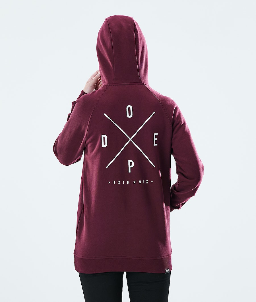 Sudadera Dope Regular 2X-UP Mujer Burdeos | 735-MACDIS