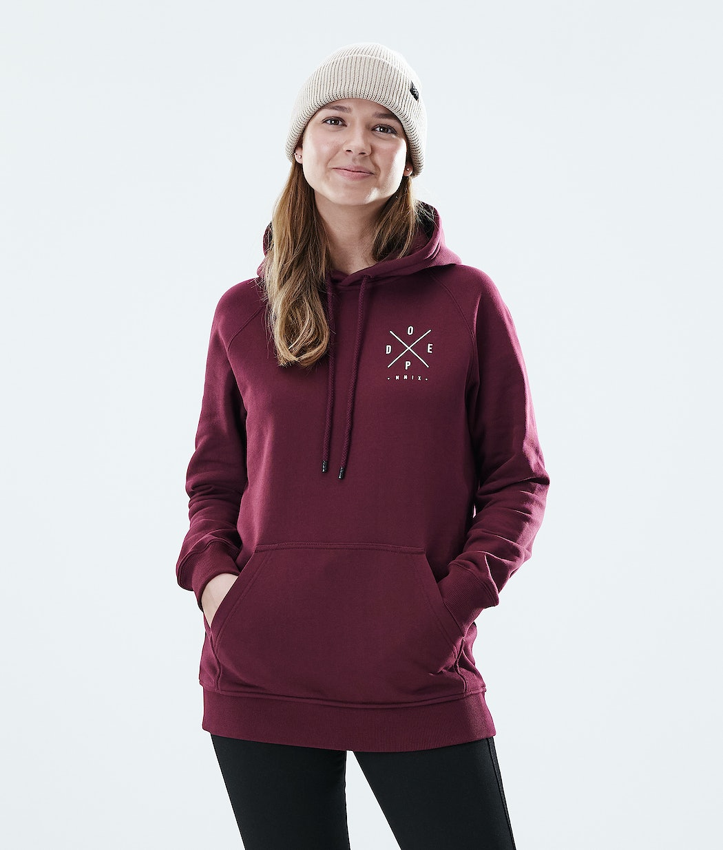 Sudadera Dope Regular 2X-UP Mujer Burdeos | 735-MACDIS