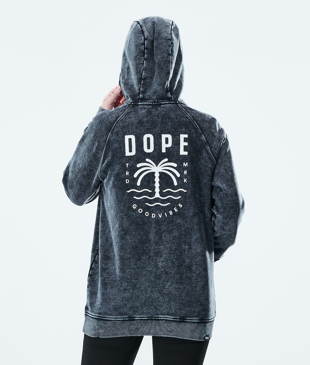 Sudadera Dope Regular Palm Mujer Negras | 460-GPFJXK