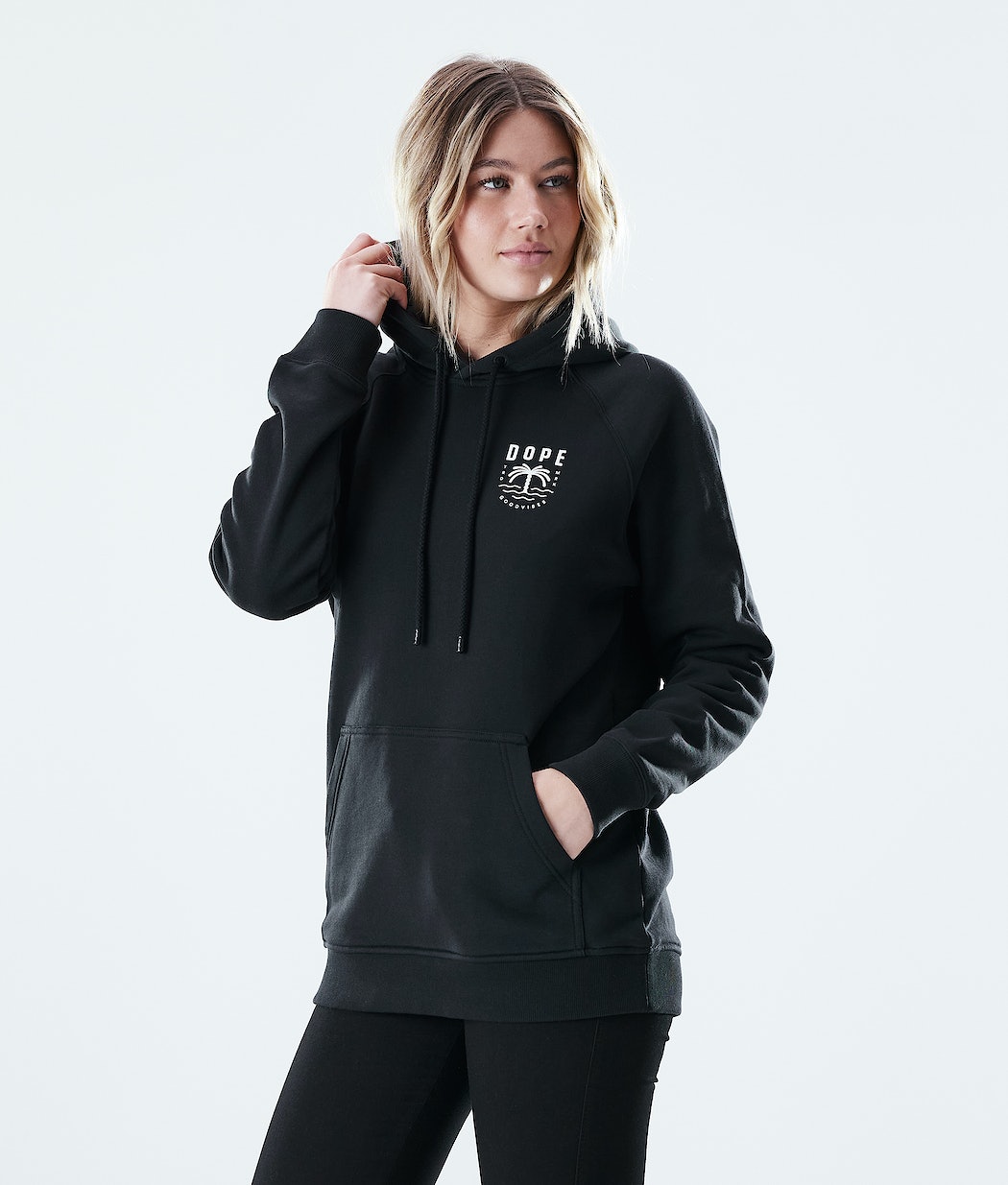Sudadera Dope Regular Palm Mujer Negras | 740-ROYQUJ