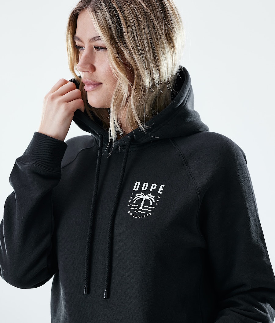 Sudadera Dope Regular Palm Mujer Negras | 740-ROYQUJ