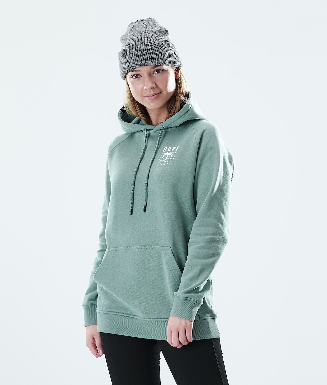 Sudadera Dope Regular Palm Mujer Verde | 013-GFYURW