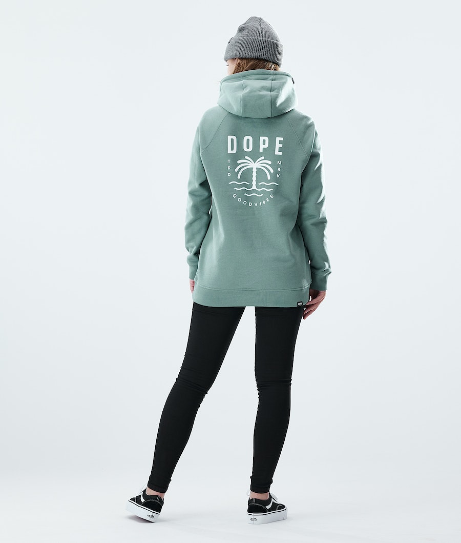 Sudadera Dope Regular Palm Mujer Verde | 013-GFYURW