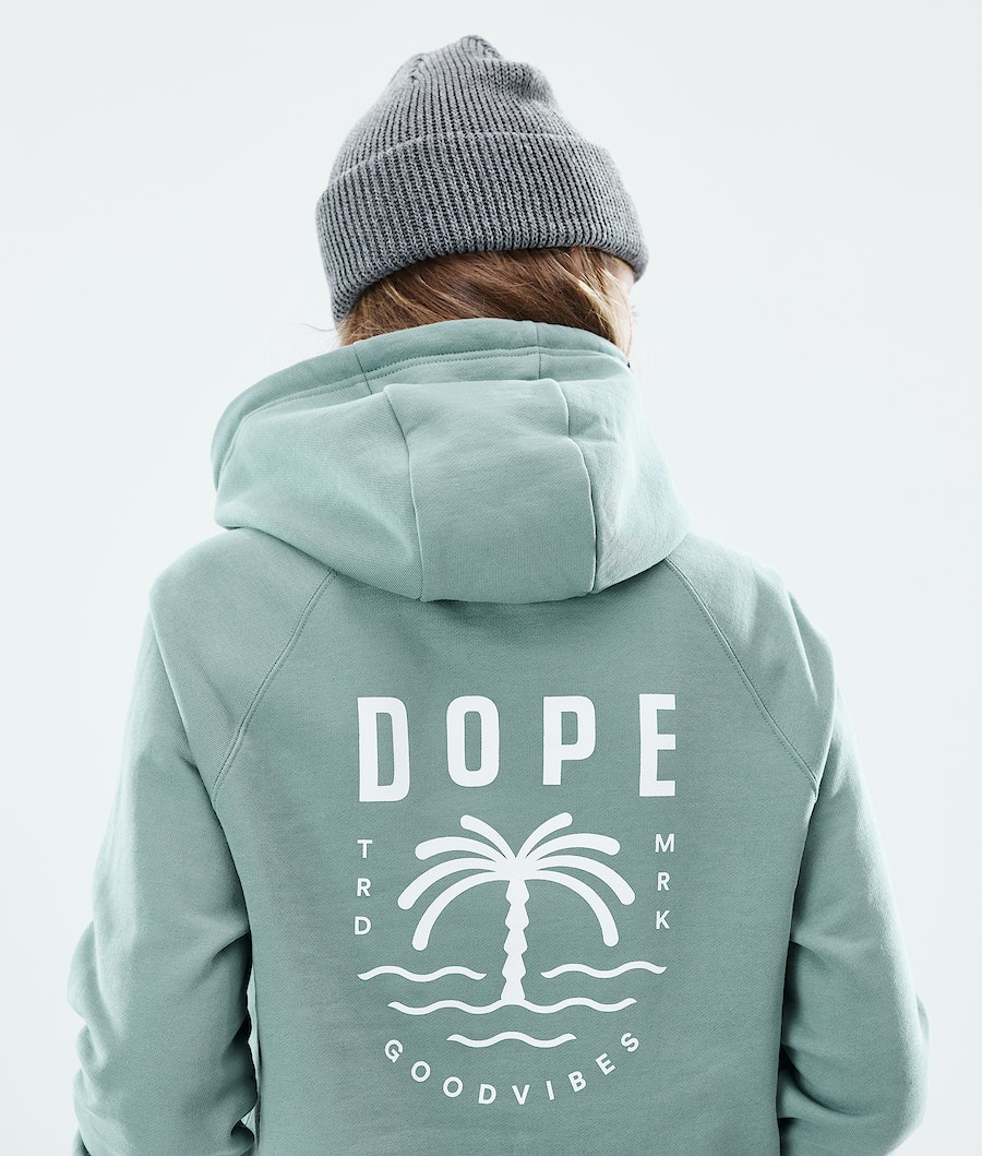 Sudadera Dope Regular Palm Mujer Verde | 013-GFYURW