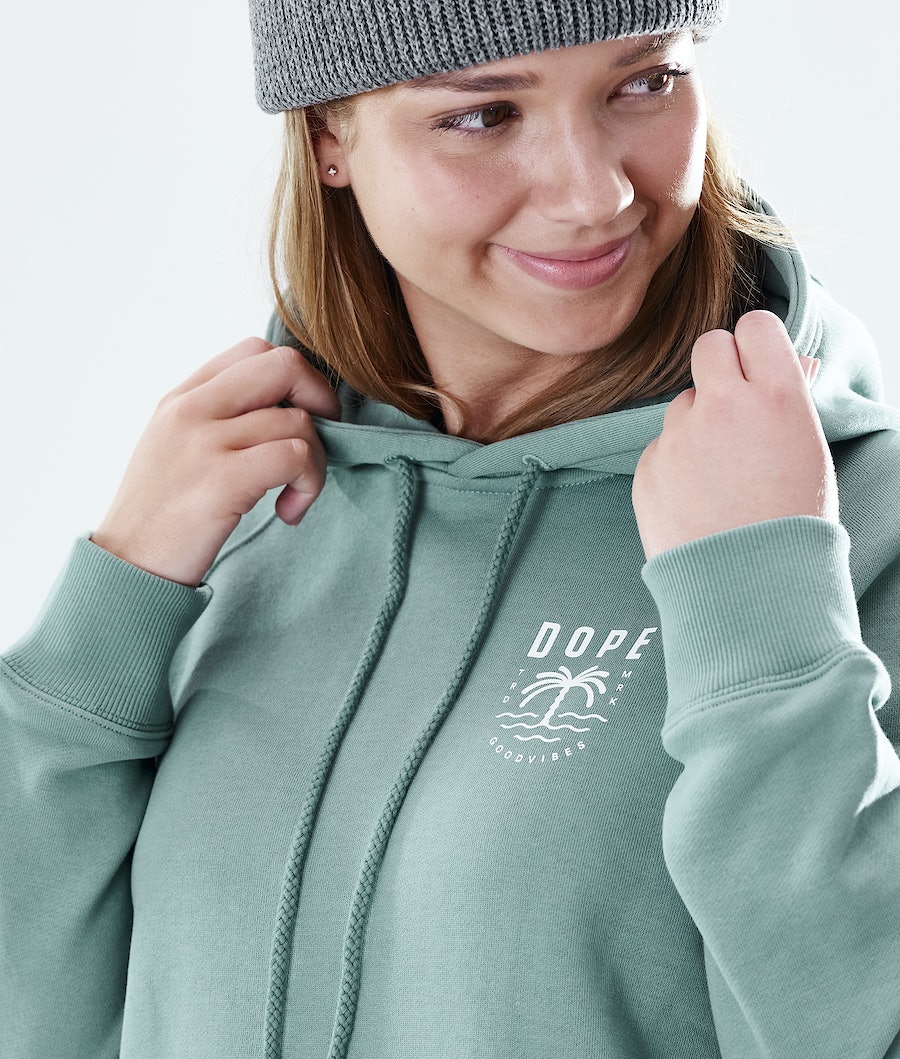 Sudadera Dope Regular Palm Mujer Verde | 013-GFYURW