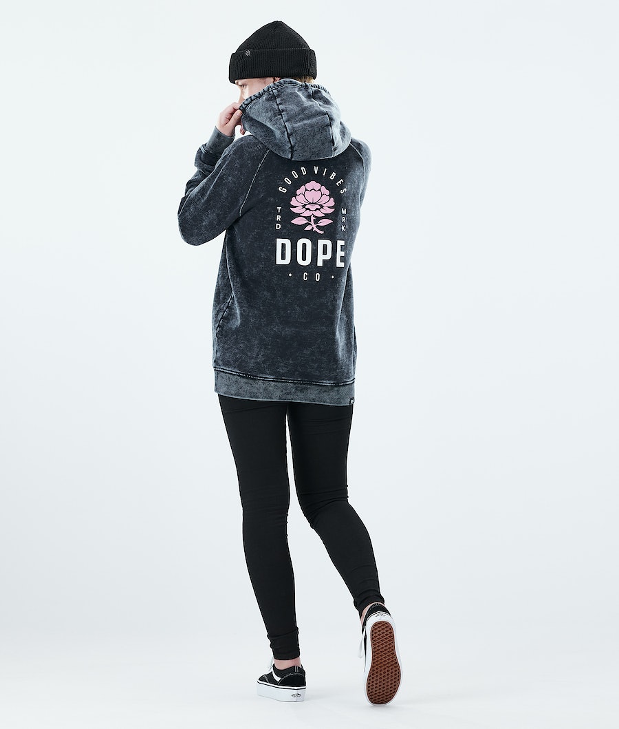 Sudadera Dope Regular Rose Mujer Negras | 042-SNFOXQ