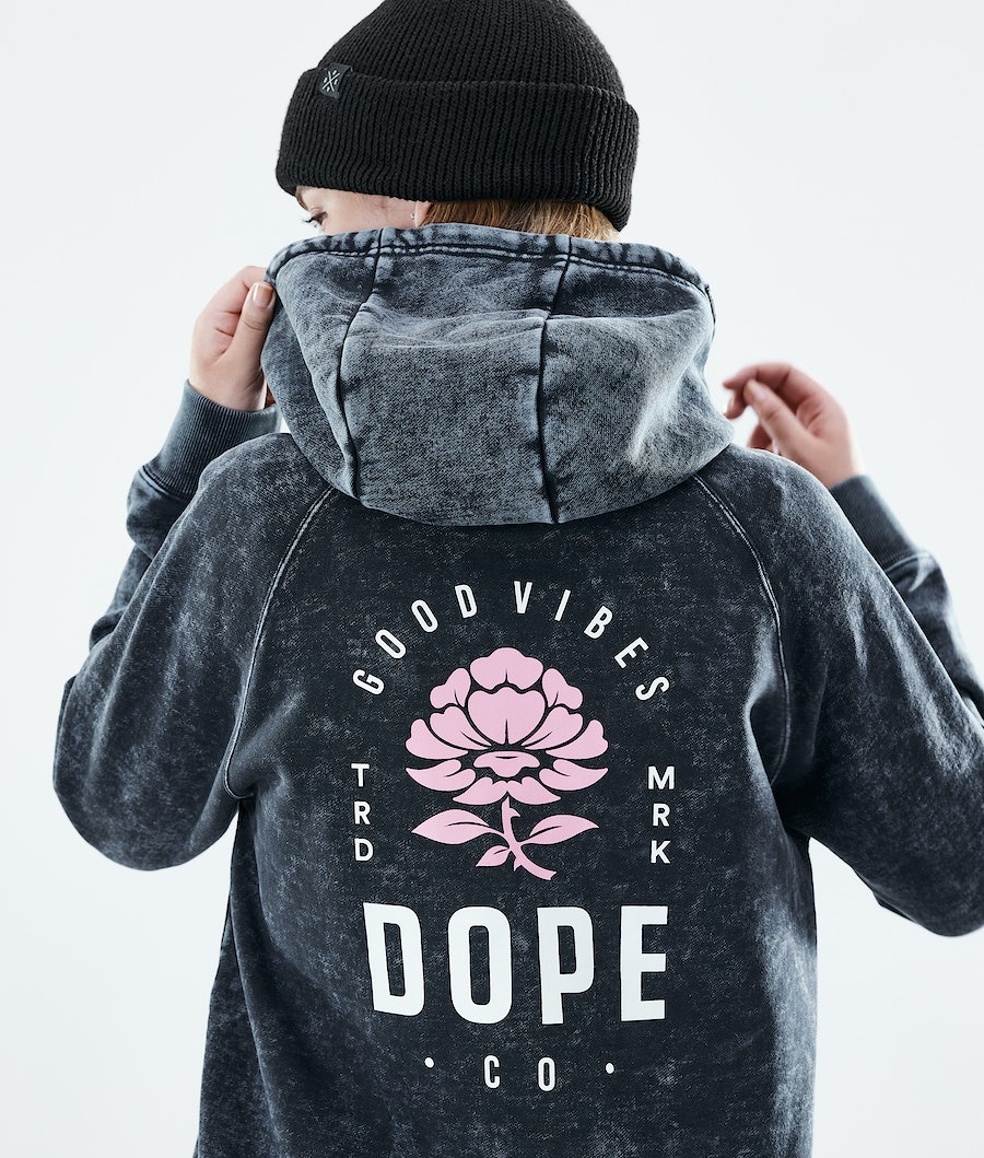 Sudadera Dope Regular Rose Mujer Negras | 042-SNFOXQ