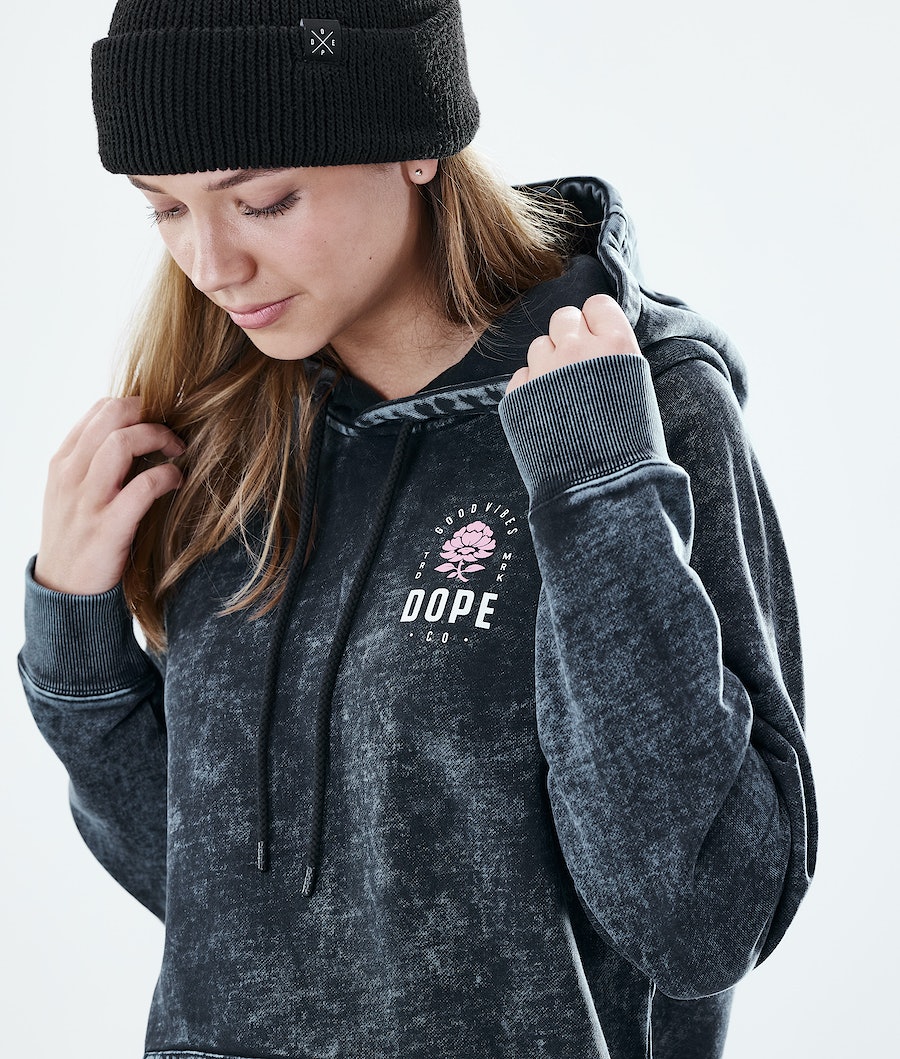 Sudadera Dope Regular Rose Mujer Negras | 042-SNFOXQ
