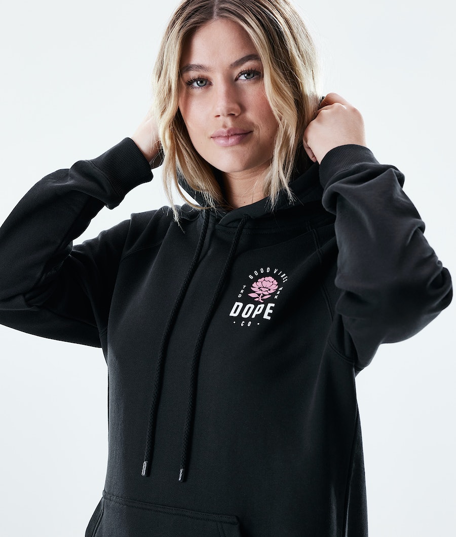 Sudadera Dope Regular Rose Mujer Negras | 327-BCDFRE