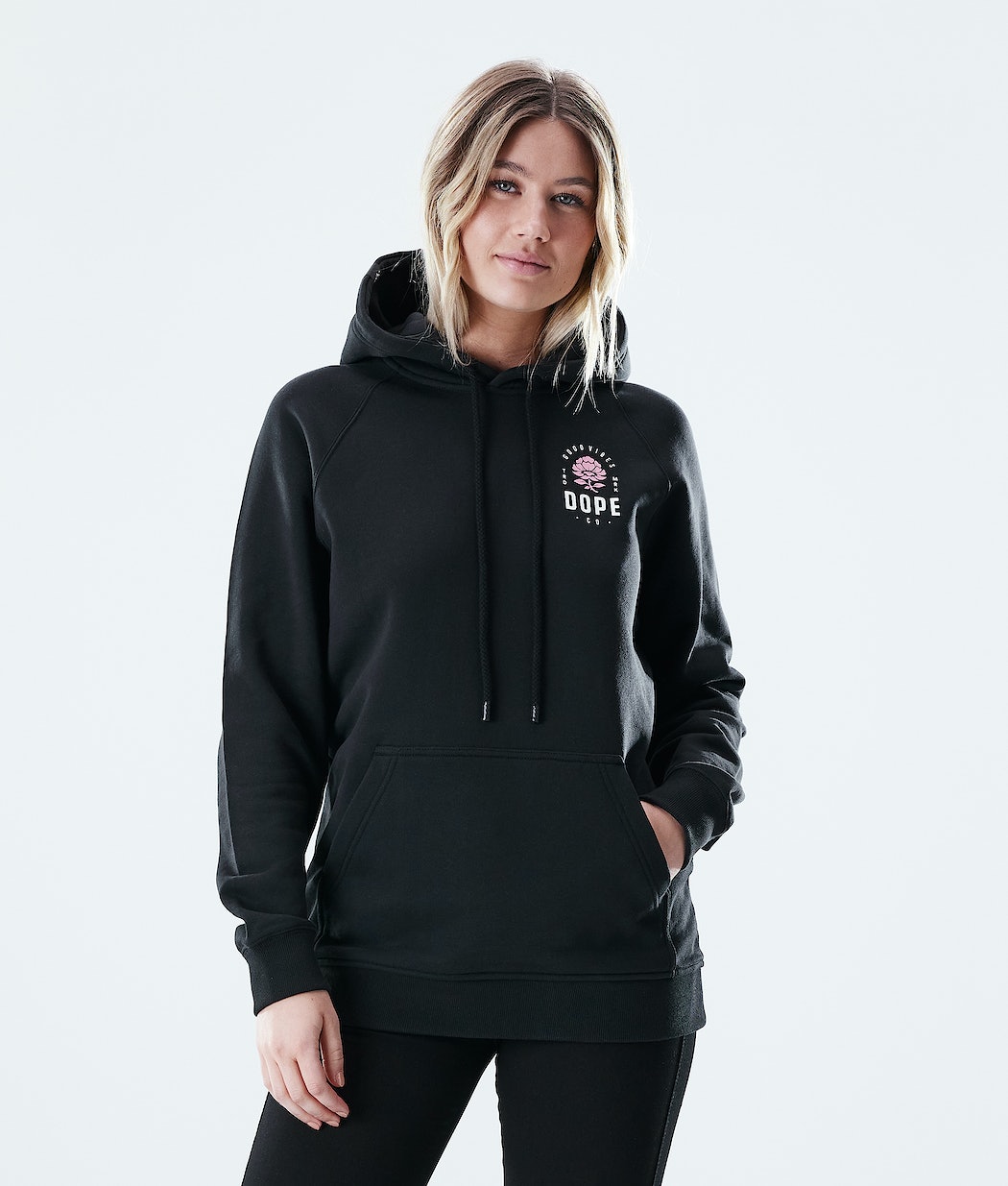 Sudadera Dope Regular Rose Mujer Negras | 327-BCDFRE